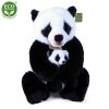 Plyšová panda s mládětem 27 cm