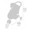 Sportovní kočárek pro panenky tříkolový Didi 2021 - 55 cm