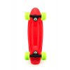 Skateboard - pennyboard 43 cm, nosnost 60 kg plastové osy, červený, zelená kola