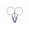 Badminton sada dětská kov/plast 2 pálky + 3 košíčky v síťce