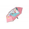Deštník Jednorožec skládací vystřelovací látka/kov 28 cm růžový v sáčku
