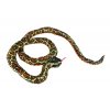 Had plyšový 200 cm černo-oranžovo-žlutý