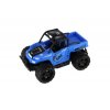 Auto RC buggy pick-up terénní modré 22 cm plast 27MHz na baterie se světlem v krabici 30x14x16 cm