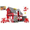 Play House - Požární stanice plast + 2 ks aut + 1 ks helikoptéra v krabici