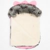 Luxusní zimní fusak s kapucí s oušky Alex Wool pink