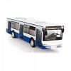 Autobus česky mluvící plast 28 cm modrý volný chod na bat. se světem se zvukem v krab. 33x11x10 cm