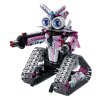 Robot RC skládací plast 15x23 cm 2,4GHz na baterie se světlem, zvukem růžový