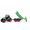 Auto Truckies traktor s vlečkou plast 32 cm s figurkou v krabici