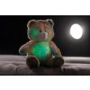 Snílek medvěd duhový plyš 40 cm na baterie se světlem se zvukem v sáčku
