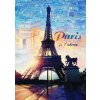 Puzzle Paříž o soumraku 1000 dílků 48x68,3 cm