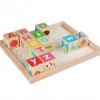Chytré kostky – anglická abeceda - dřevěná multifunkční edukativní sada kostek
