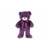 Medvěd s mašlí plyš 50 cm fialový v sáčku