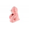 Medvěd sedící plyš 40 cm růžový v sáčku