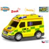 Auto ambulance CZ design 13,5 cm volný chod se světlem a zvukem v krabičce