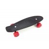 Skateboard - pennyboard 43 cm, nosnost 60 kg plastové osy, černá, červená kola