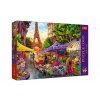 Puzzle Premium Plus - Čajový čas: Květinový trh, Paříž 1000 dílků 68,3x48 cm