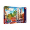 Puzzle Premium Plus - Čajový čas: Pohled na Londýn 1000 dílků 68,3x48 cm