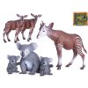 Zvířátka safari s mláďaty 4-12 cm 6 ks v krabičce