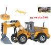 R/C bagr 23 cm 27MHz plná funkce na baterie se světlem v krabičce