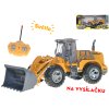 R/C bagr nakladač 23 cm 27MHz plná funkce na baterie se světlem v krabičce