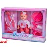 Miminko 30 cm tvrdé tělo čurající na baterie se zvukem a doplňky v krabičce