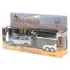Kids Globe Traffic Volvo XC90 14 cm kov zpětný chod s přívěsem pro koně v krabičce