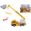 Kids Globe Traffic jeřáb kov 15 cm na zpětný chod na baterie se světlem a zvukem v krabičce