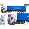 2-Play Traffic auto nákladní s přívěsem 38 cm na setrvačník na baterie se světlem a zvukem v krabičce