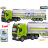2-Play Traffic auto nákladní s cisternou 38 cm na setrvačník na baterie se světlem, zvukem v krabičce