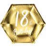 TALIRE papirove 18.narozeniny zlate 20cm 55TPP7318019M