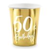 KELIMKY papirove 50. narozeniny zlate 220ml 6ks 55KPP7350019MEU1