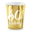 KELIMKY papirove 60. narozeniny zlate 220ml 6ks 55KPP7360019MEU1