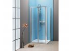 Sprchové kúty obdĺžnikové, dvere skladacie s bočnou stenou