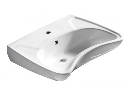 HANDICAP keramické umývadlo pre telesne postihnutých, 59,5x45,6cm, biela (3001)