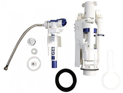 EGO-FLO úsporný splachovací mechanismus na WC kombi, chróm