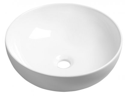 RONDANE keramické umývadlo Ø 41 cm, na dosku, biela