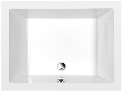 DEEP hlboká sprchová vanička s konštrukciou, obdĺžnik 100x75x26cm, biela