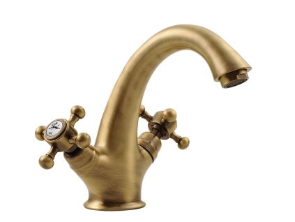 ANTEA stojánkova umývadlová batéria vysoká s výpusťou, bronz