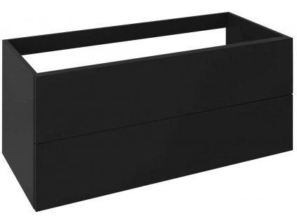 TREOS skrinka zásuvková 110x53x50,5cm, čierna matná