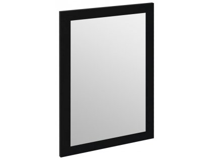 TREOS zrkadlo v ráme 750x500mm, čierna matná