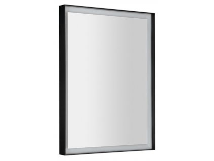 SORT zrkadlo s LED osvetlením 60x80cm, čierna mat
