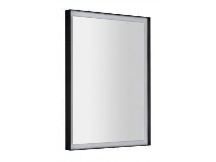 SORT zrkadlo s LED osvetlením 47x70cm, čierna mat