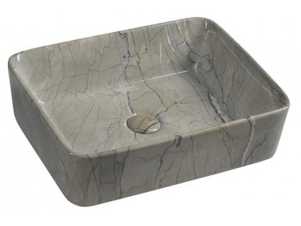 DALMA keramické umývadlo na dosku 48x38 cm, grigio