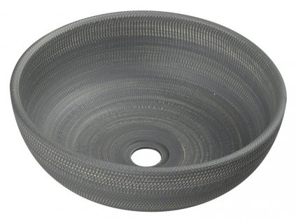 PRIORI keramické umývadlo na dosku Ø 41 cm, sivá se vzorom