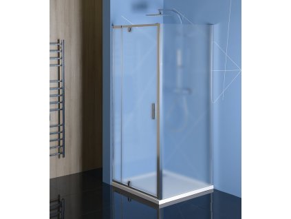 Easy Line obdĺžniková/štvorcová sprchová zástena pivot dvere 800-900x900mm, L/P, sklo Brick