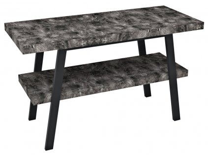 TWIGA umývadlový stolík 110x72x50 cm, čierna matná/štiepaný kameň