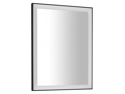 GANO zrkadlo s LED osvetlením 60x80cm, čierna