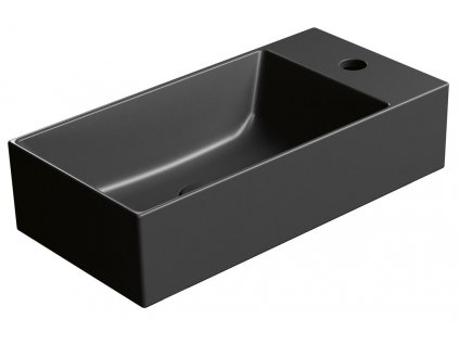 KUBE X keramické umývadlo 50x25cm, pravé/ľavé, čierna mat