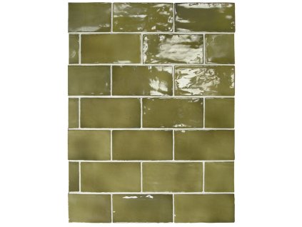 MANACOR obklad Basil Green 7,5x15 (0,5m2) (EQ-3)