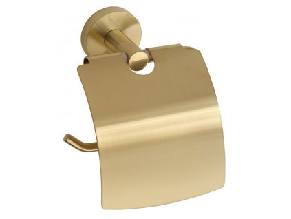 X-ROUND GOLD držiak toaletného papiera s krytom, zlato mat